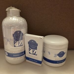 Scentsy Clean Laundry Trio Set - White and Blue